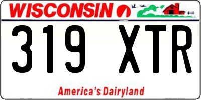 WI license plate 319XTR