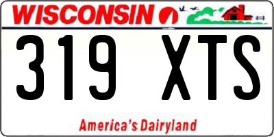 WI license plate 319XTS