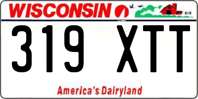 WI license plate 319XTT