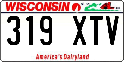 WI license plate 319XTV