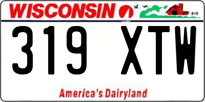 WI license plate 319XTW