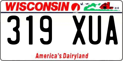 WI license plate 319XUA