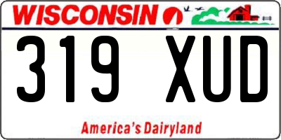 WI license plate 319XUD