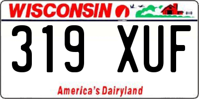 WI license plate 319XUF