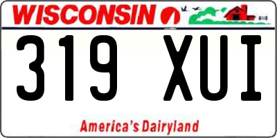 WI license plate 319XUI
