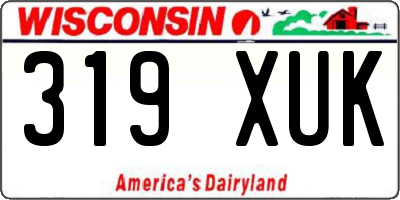WI license plate 319XUK