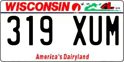WI license plate 319XUM