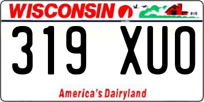 WI license plate 319XUO