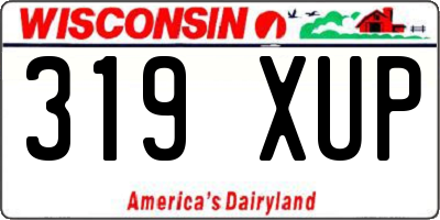 WI license plate 319XUP