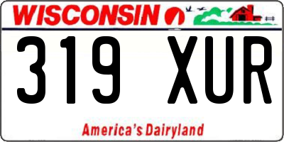 WI license plate 319XUR