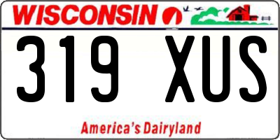 WI license plate 319XUS