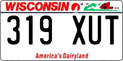 WI license plate 319XUT