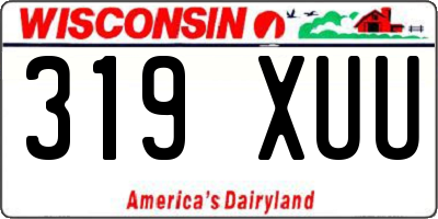 WI license plate 319XUU