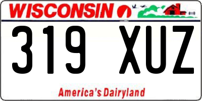 WI license plate 319XUZ