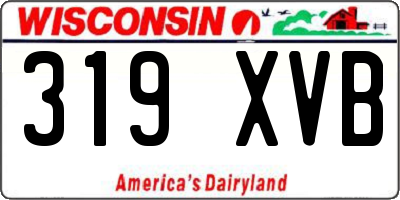 WI license plate 319XVB