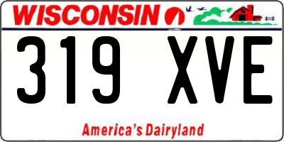 WI license plate 319XVE