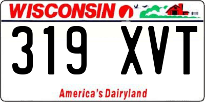 WI license plate 319XVT