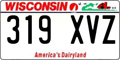 WI license plate 319XVZ