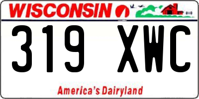 WI license plate 319XWC