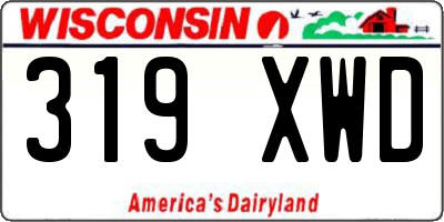 WI license plate 319XWD