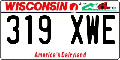 WI license plate 319XWE