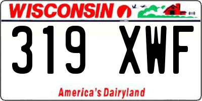 WI license plate 319XWF