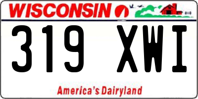 WI license plate 319XWI