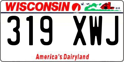 WI license plate 319XWJ
