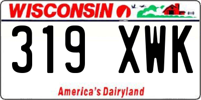 WI license plate 319XWK