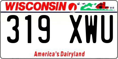 WI license plate 319XWU