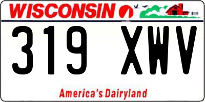 WI license plate 319XWV