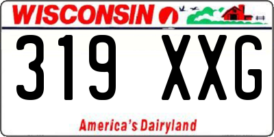 WI license plate 319XXG