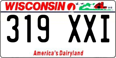 WI license plate 319XXI