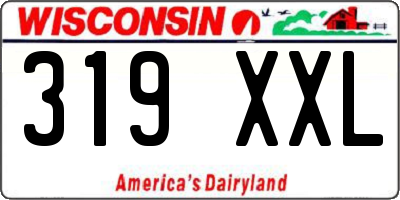 WI license plate 319XXL