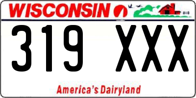 WI license plate 319XXX