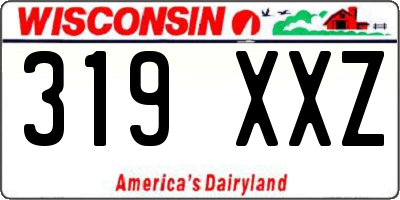 WI license plate 319XXZ