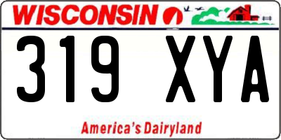 WI license plate 319XYA
