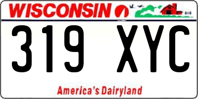 WI license plate 319XYC