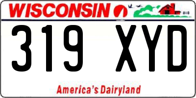 WI license plate 319XYD