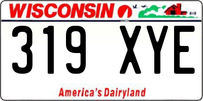 WI license plate 319XYE
