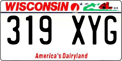 WI license plate 319XYG