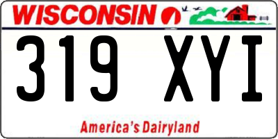 WI license plate 319XYI