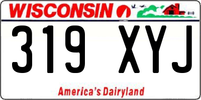 WI license plate 319XYJ