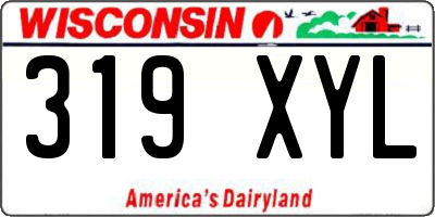 WI license plate 319XYL
