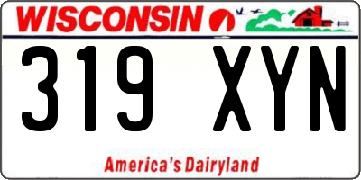 WI license plate 319XYN