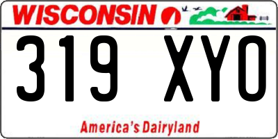 WI license plate 319XYO