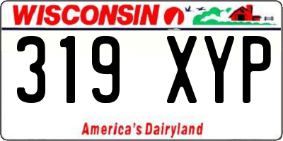 WI license plate 319XYP