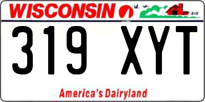 WI license plate 319XYT