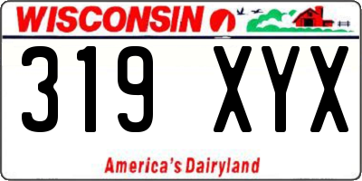 WI license plate 319XYX