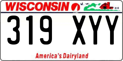 WI license plate 319XYY